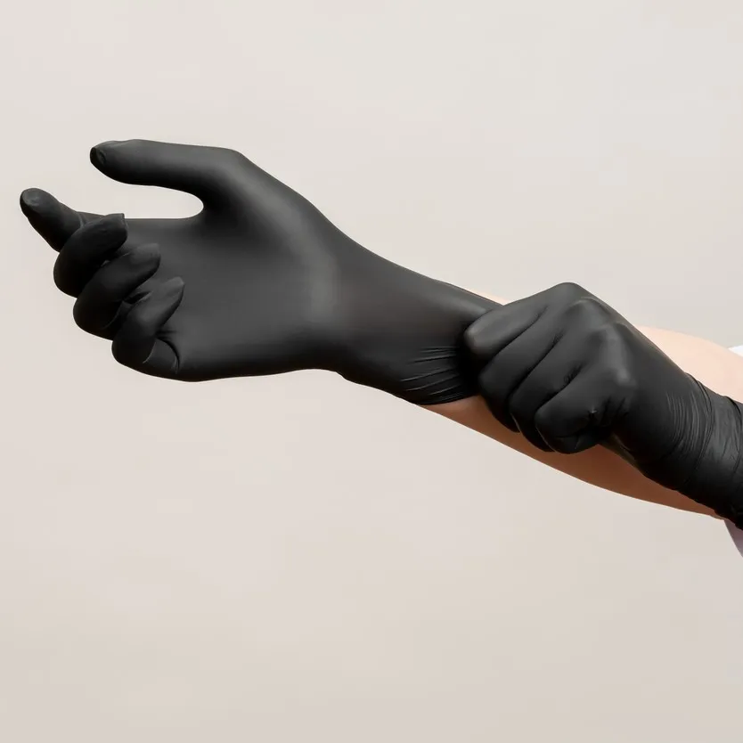 Sterimax Gallant Black Nitrile Examination Gloves 5g (Case of 1,000) — Black
